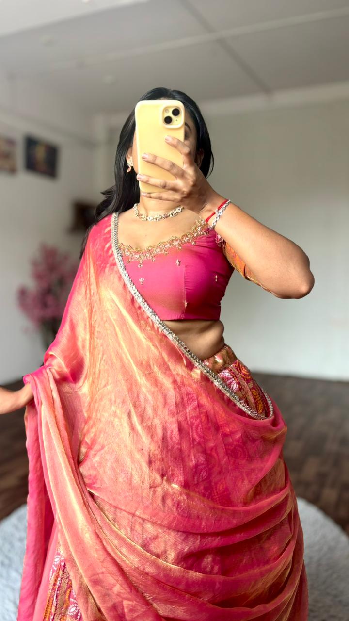 Peach Bandhej