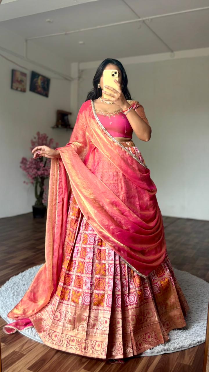Peach Bandhej