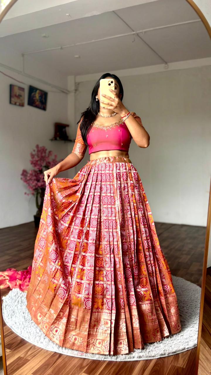 Peach Bandhej