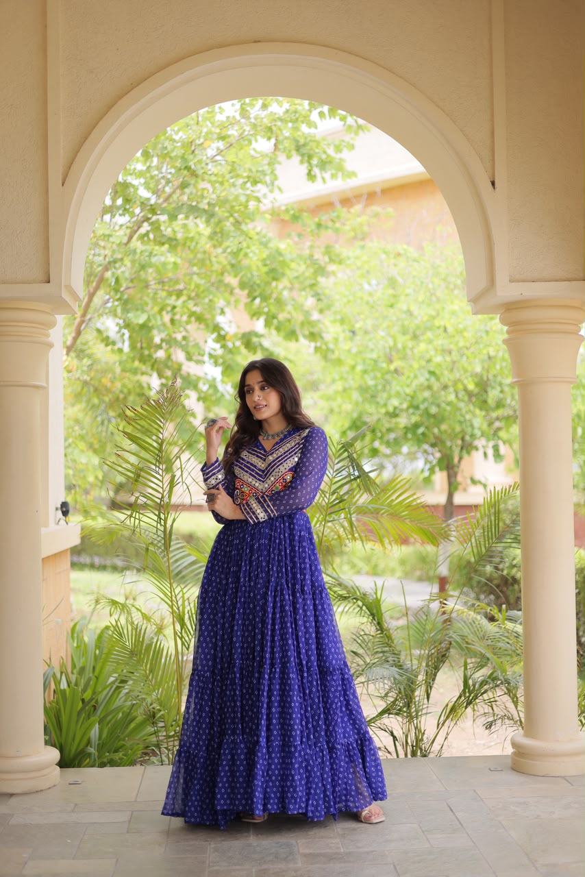 Bandhani Belle — 12M Kutchi Patchwork Gown