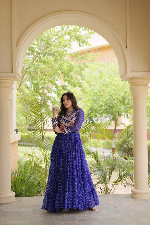 Bandhani Belle — 12M Kutchi Patchwork Gown