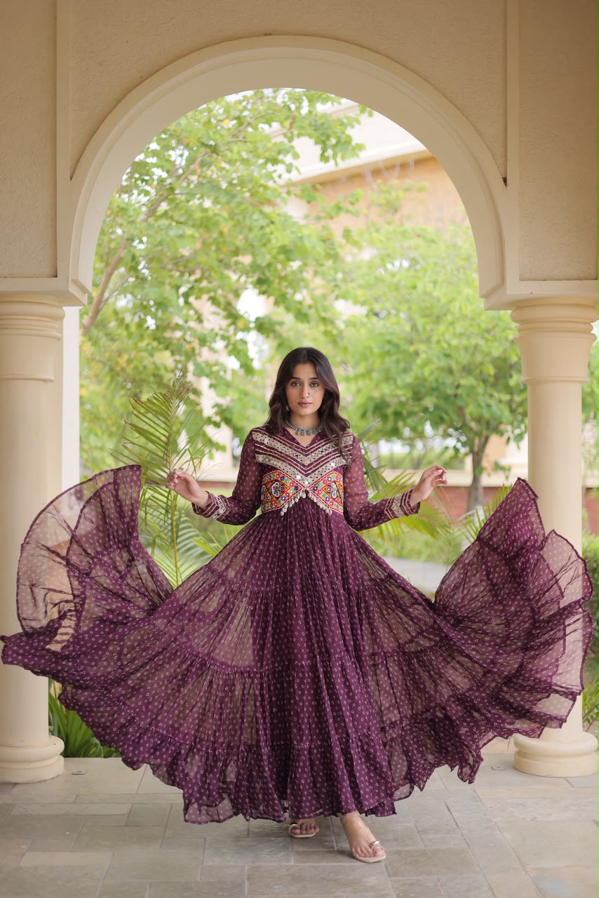 Bandhani Belle — 12M Kutchi Patchwork Gown