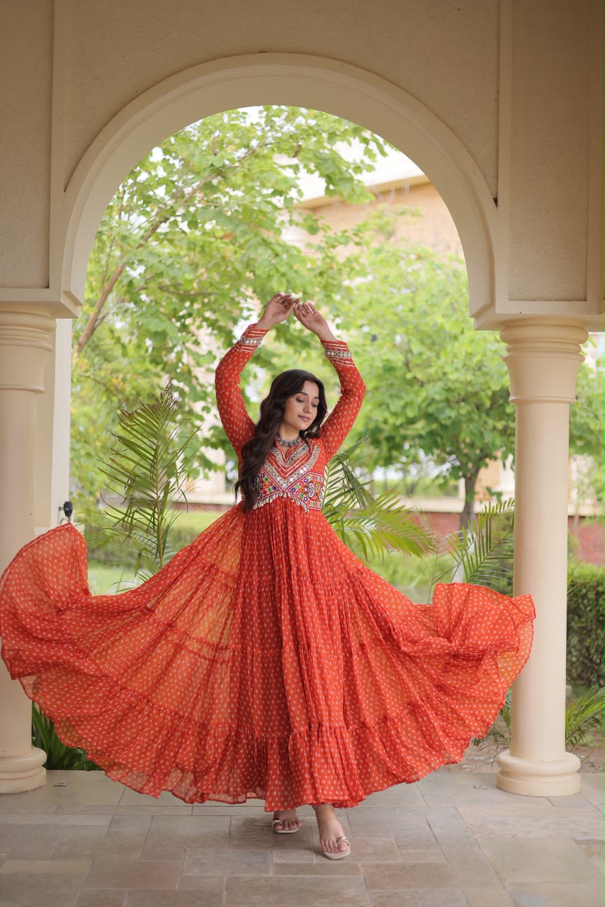 Bandhani Belle — 12M Kutchi Patchwork Gown