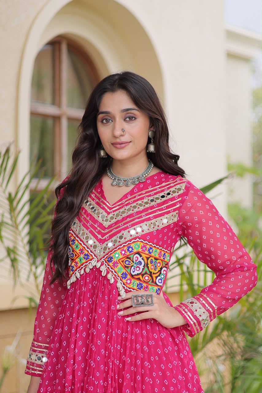 Bandhani Belle — 12M Kutchi Patchwork Gown