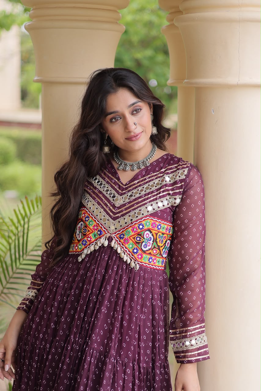 Bandhani Belle — 12M Kutchi Patchwork Gown