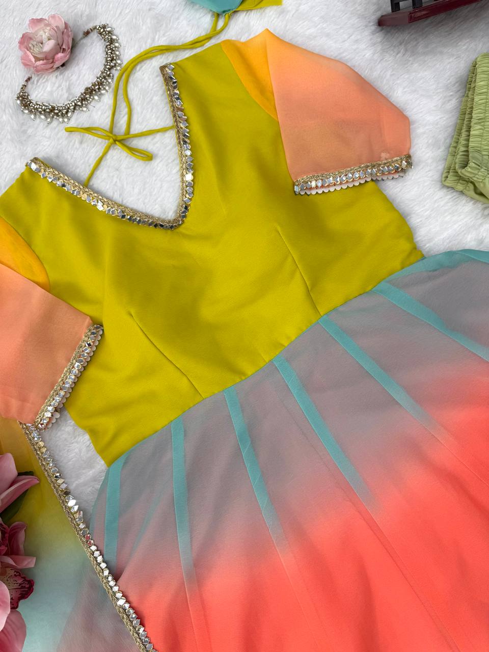 Muli colour dress