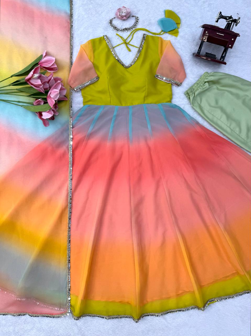 Muli colour dress