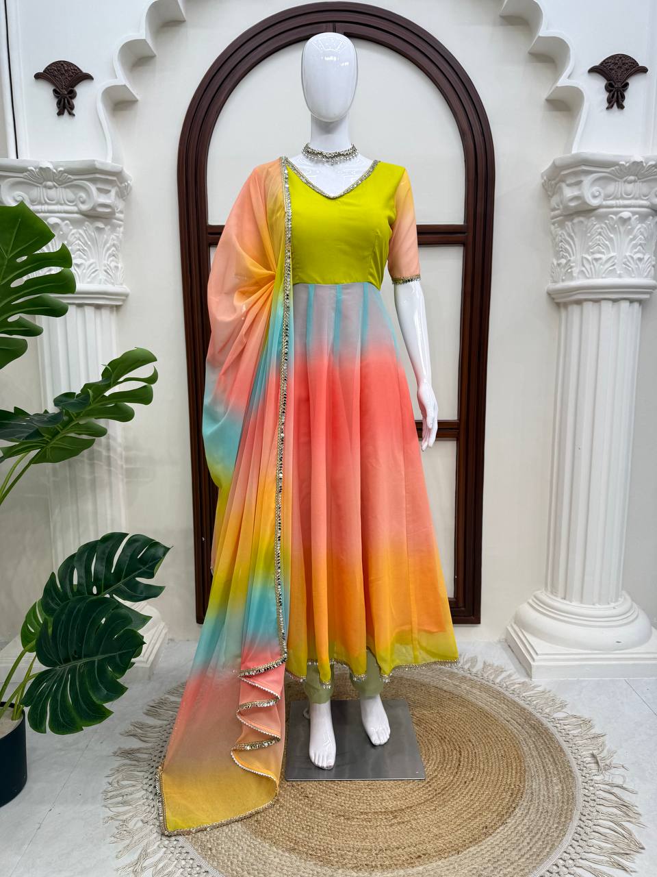 Muli colour dress