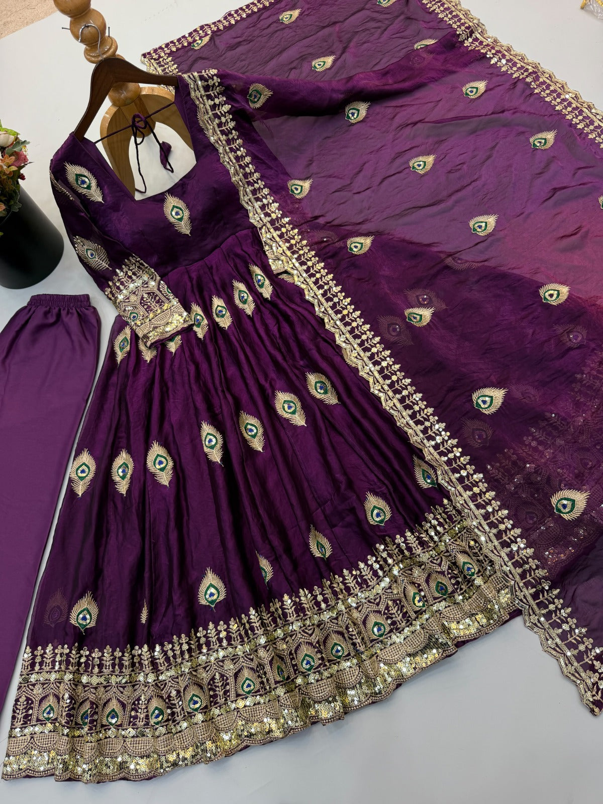 Peacock feather dress