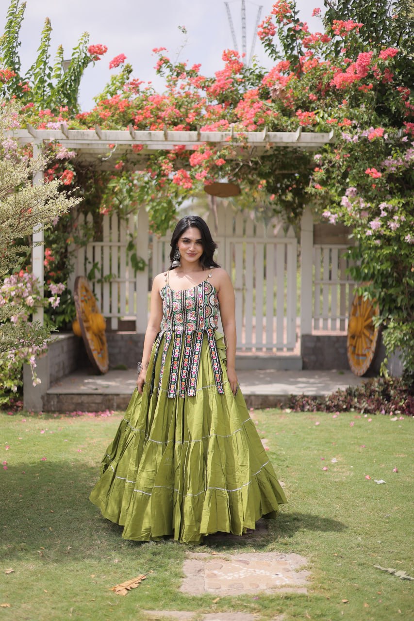 ✨ Garba Glow — Navratri 2026 Kora Cotton Lehenga Set 💃🪩
