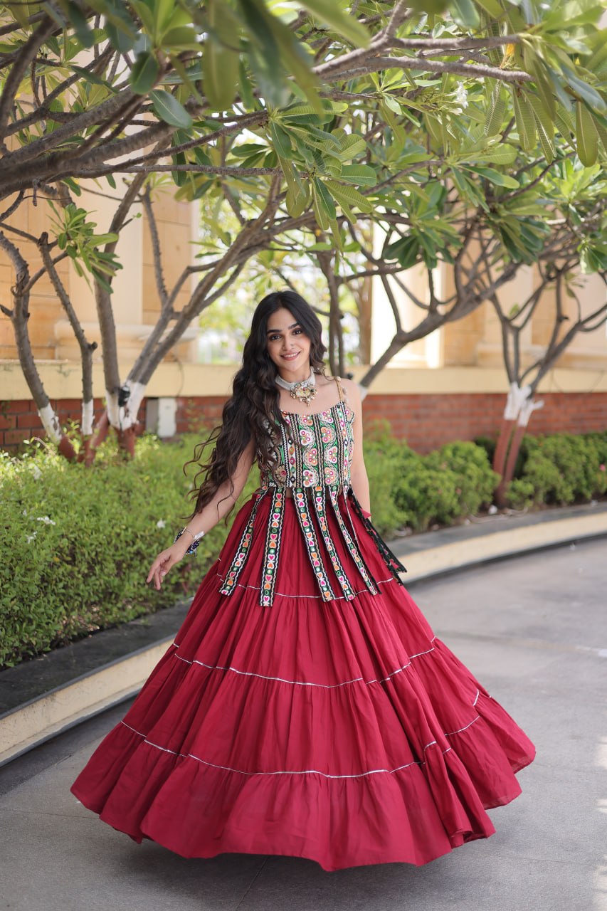 ✨ Garba Glow — Navratri 2026 Kora Cotton Lehenga Set 💃🪩