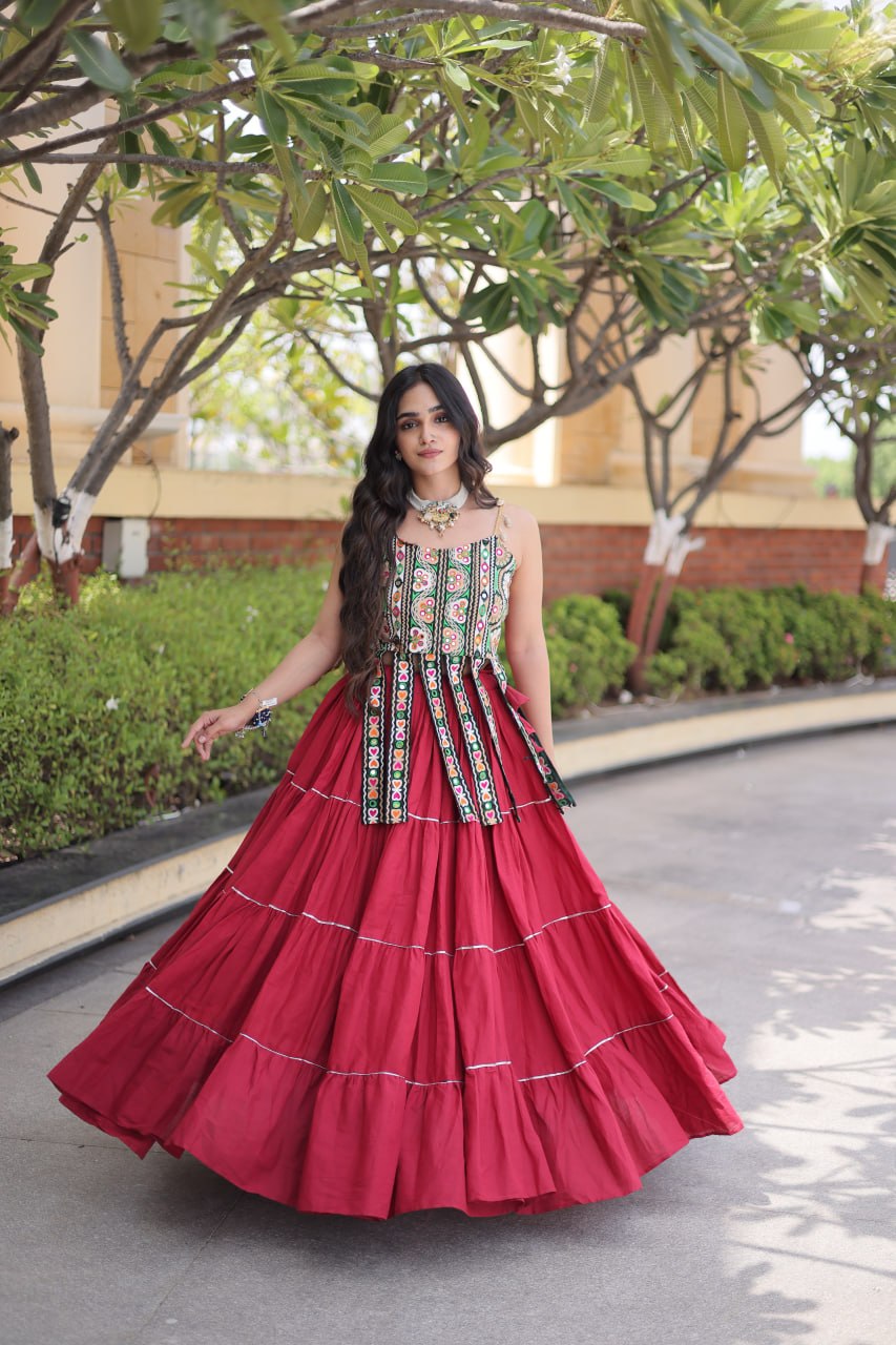 ✨ Garba Glow — Navratri 2026 Kora Cotton Lehenga Set 💃🪩