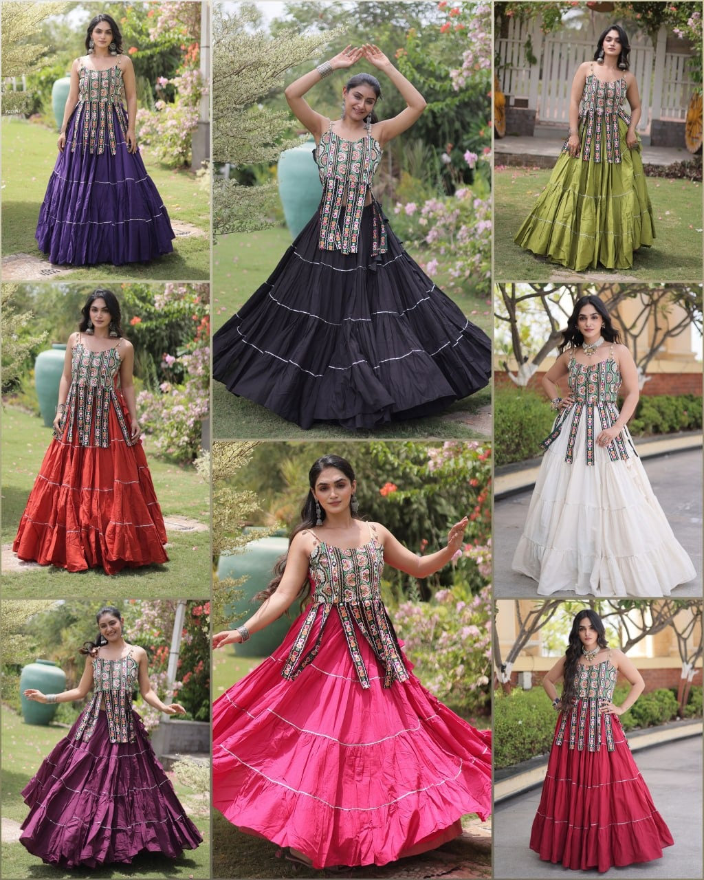 ✨ Garba Glow — Navratri 2026 Kora Cotton Lehenga Set 💃🪩