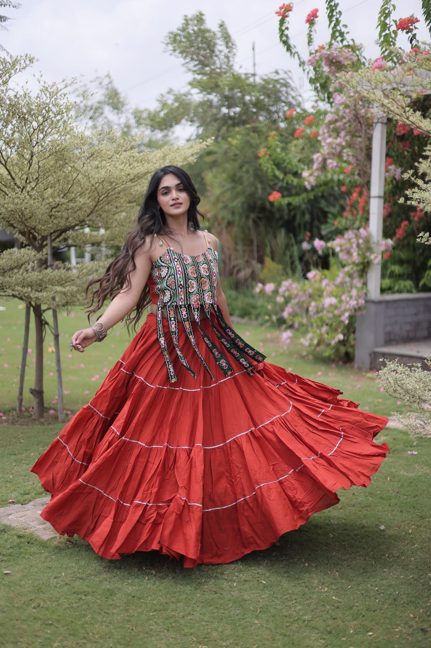 ✨ Garba Glow — Navratri 2026 Kora Cotton Lehenga Set 💃🪩