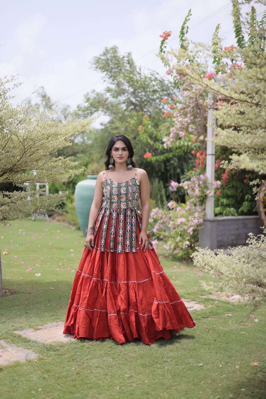 ✨ Garba Glow — Navratri 2026 Kora Cotton Lehenga Set 💃🪩