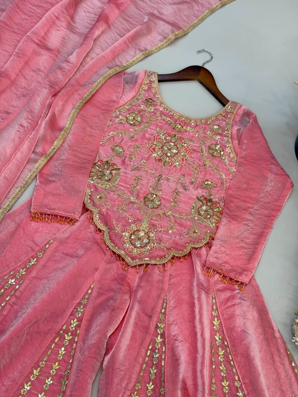Zariya — Fendy Silk Sharara Set