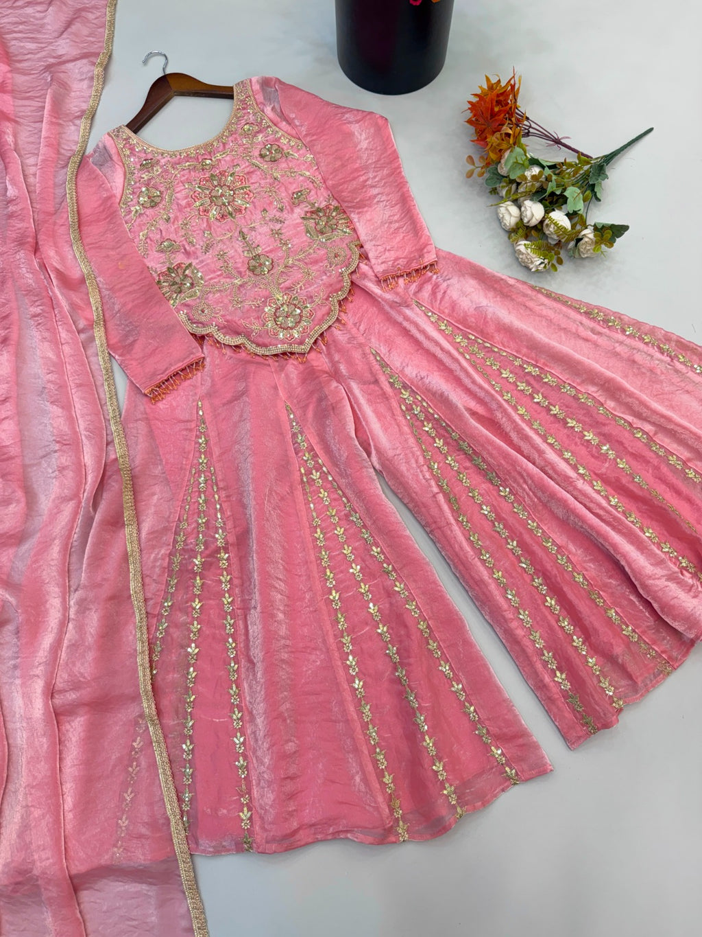 Zariya — Fendy Silk Sharara Set