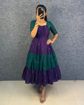 vichithra scallop gown